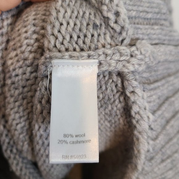 Derek Lam 10C X Athleta Womens S Gray Wool Cashmere Chunky Bell Sleeve Sweater - Picture 8 of 9